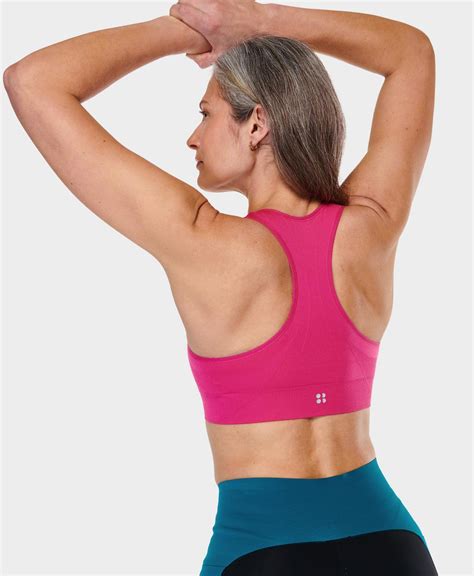 Stamina Seamless Sports Bra Beet Pink Womens Sports Bras Sweaty Betty