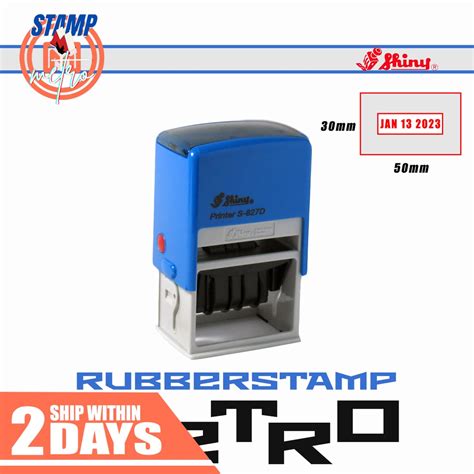 Self Inking Stamp With Dater S D X Mm Shopee Philippines