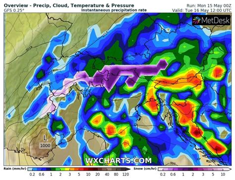 Le Piogge Previste Per Marted Maggio Bpp Meteo