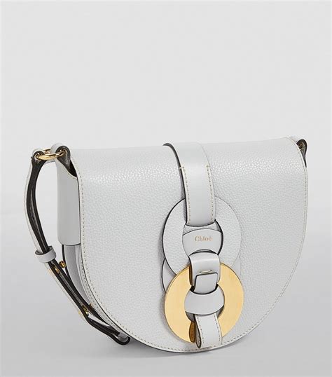 Chlo Grey Small Leather Darryl Saddle Bag Harrods Uk