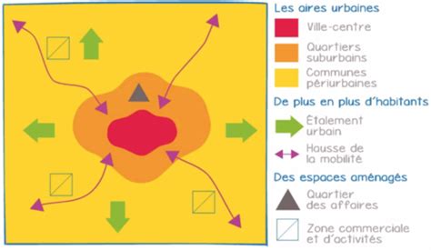 Etalement urbain et métropolisation Cartes Quizlet