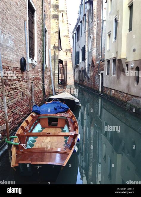 Venice canal boats Stock Photo - Alamy