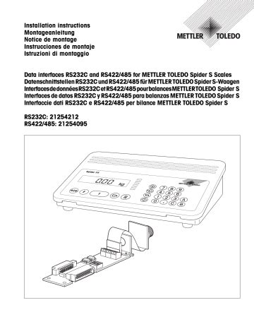 Mettler Toledo RS232C Instrucciones De Montaje Manualzz