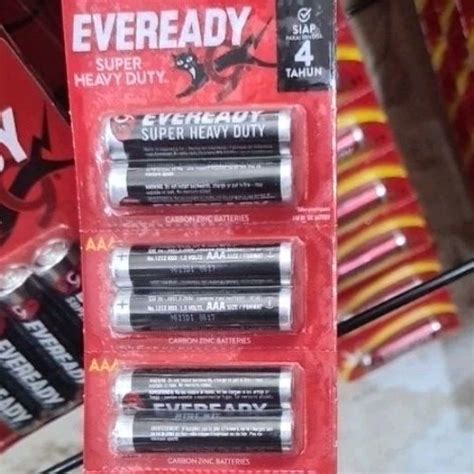 Jual Baterai Eveready Aaa Hitam Super Heavy Duty Shopee Indonesia