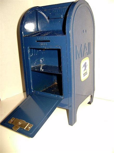 Vintage Steel Brumberger USPS Blue Mailbox By YOURGRANDMASSTASH