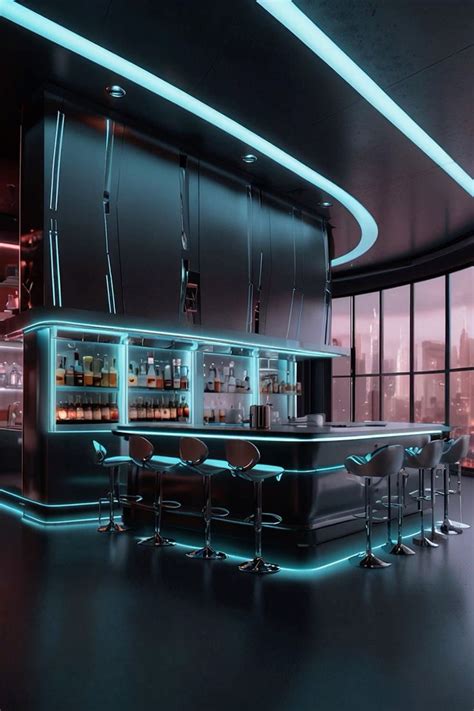 Futuristic Bar Design In 2024 Bar Design Bar Lounge Design