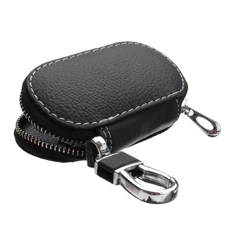 Universal Car Pu Leather Smart Remote Key Holder Bags Cases Black