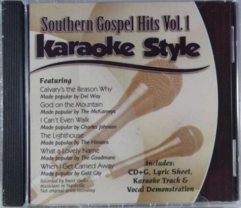 Southern Gospel Hits Volume 1 Christian Karaoke Style New Cd G Daywind 6 Songs 614187136027 Ebay