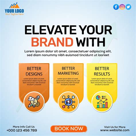 Premium Vector | Elevate your brand with better design marketing result