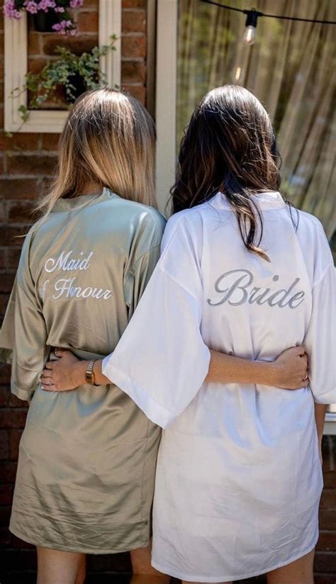 Unique Bridal Party Robes For Bride Bridesmaids Bride Squad Team