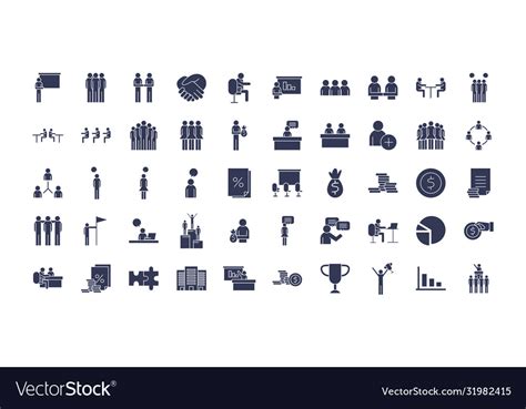 People flat style icon set design Royalty Free Vector Image