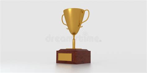 Gold Trophy Cup Isolated 3d Illustration on White Background Stock ...