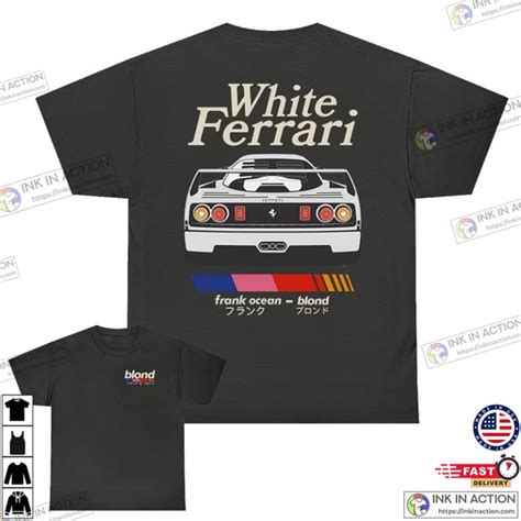 Frank Ocean Blond White Ferrari T Shirt Print Your Thoughts Tell