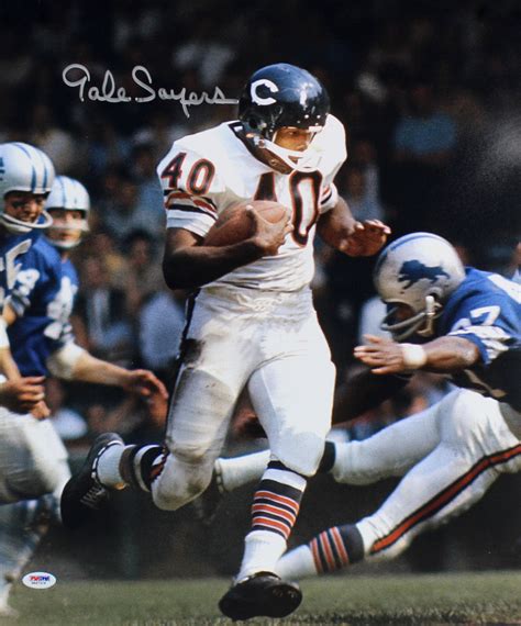 Gale Sayers Signed Bears X Photo Ps Pristine Auction