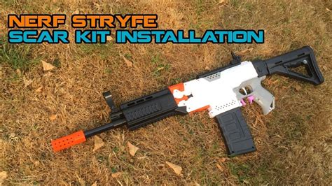 Nerf Stryfe Scar Cosmetic Mod Kit Installation Walcom S7 Youtube