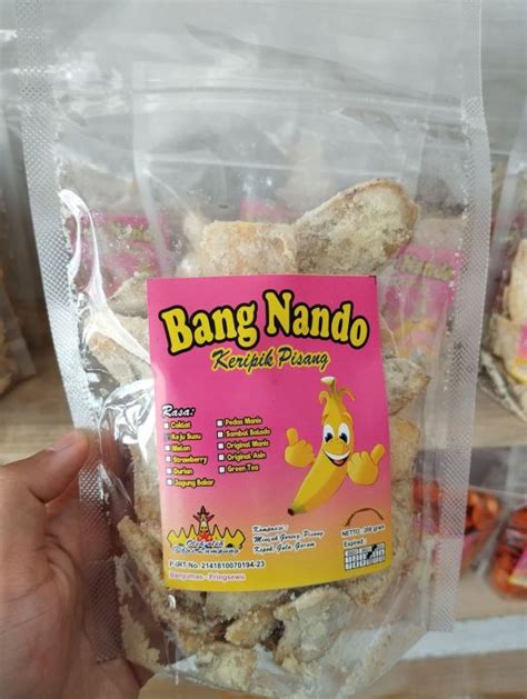 Kripik Pisang Lampung Bang Nando Rasa Keju Susu Kemasan 200gram