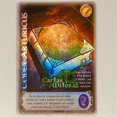 Codex Art Ricus Myl Espada Sagrada Cartas Mitos