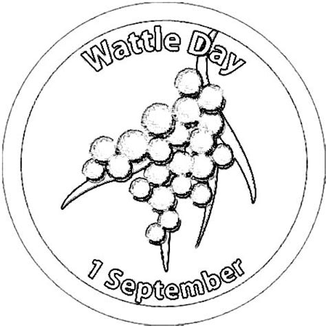 Colouring In Wattle Wattle Day