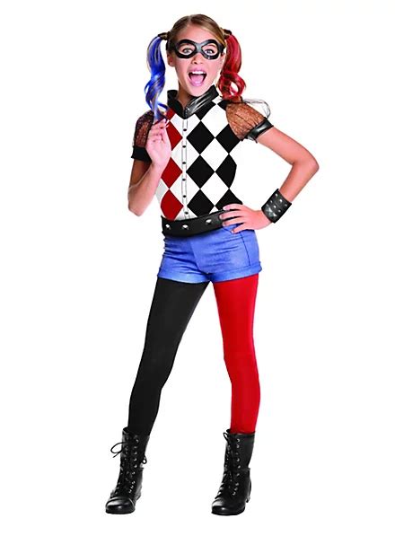 Costume Da Supereroe Harley Quinn Per Bambini Maskworld