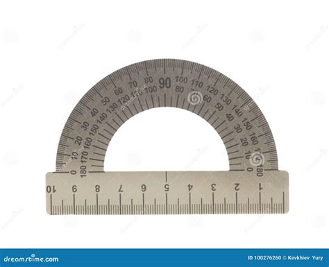 Metal protractor stock photo. Image of measure, angle - 100276260