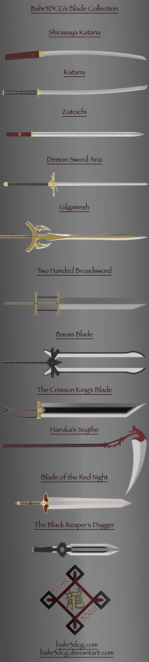 HD Bladed Weapons Collection by Bahr3DCG on DeviantArt