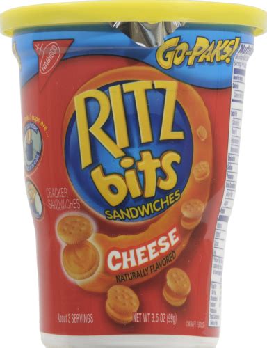 Ritz Bits Cheese Sandwich Crackers Go Paks 35 Oz Kroger