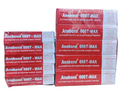 Red Anabond 666T Max Automotive RTV Gasket Maker Packaging Type 25g