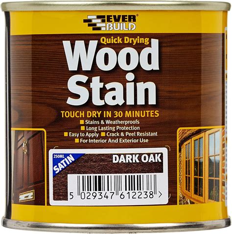 Everbuild Satin Wood Stain Indoor And Outdoor Use Weatherproof UV