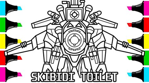 Skibidi Toilet New Coloring Pages How To Color Sonar Titan Youtube