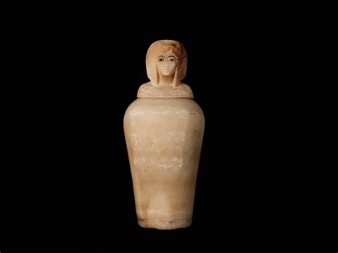 Canopic Jar With A Lid Depicting A Queen New