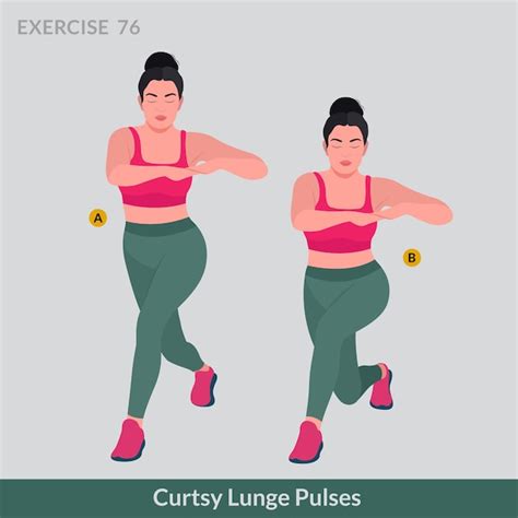 Curtsy Lunge Pulsos Exerc Cio Aptid O De Treino De Mulher Aer Bica E