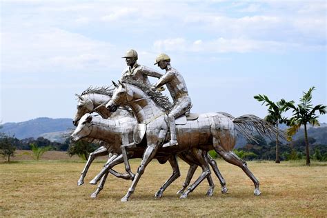 Vaquejada Stainless Steel Sculpture Ze Vasconcellos Metal