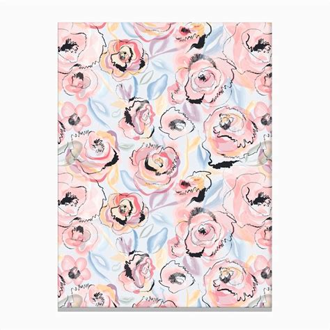 Scribble Flowers Pastel Art Print by Ninola Design - Fy