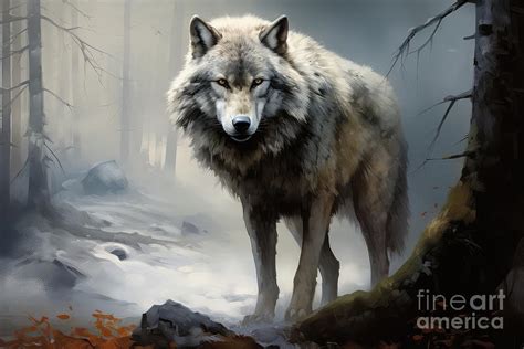 Wolf Artwork - Shadows of the Pack Digital Art by BrandwayArt - Fine Art America