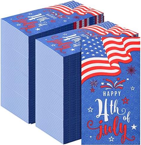 Amazon 150 Pcs Happy 4th Of July Patriotic Guest Napkins American