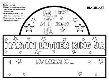 FUN Martin Luther King Jr. Day Hat Craft MLK Jr I Have a Dream CUTE