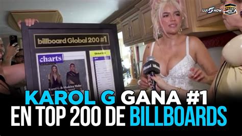 Karol G Gana En El Top De Billboards Youtube