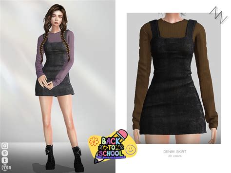 The Sims Resource Denim Skirt