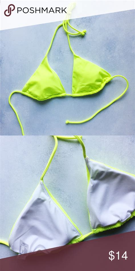 Victorias Secret Neon Yellow Bikini Triangle Top Neon Yellow Bikini