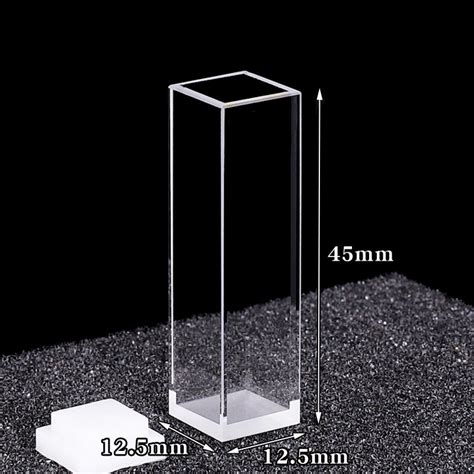 Vfofo Ml Fluorescence Cuvette With Ptfe Lid Fused Flat Base