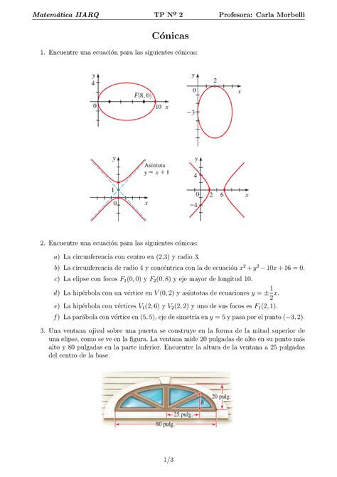 Trabajo práctico N 2 TP MATE 2 Matem atica IIARQ TP Nº 2