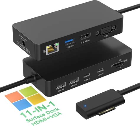 109 88 Microsoft Surface Dock Triple Display 4k Hdmi Vga 11 In 1 Surface Docking Station With