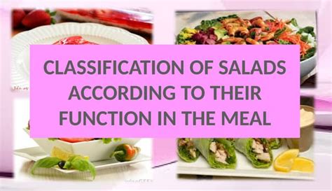 2 Classification Of Salad According To Function In The Meal Pptx