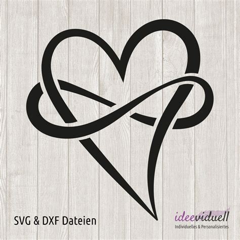 Herz Unendlich Plotterdatei SVG DXF für immer und ewig Etsy Schweiz