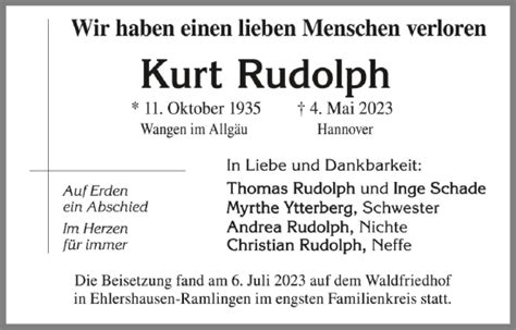 Traueranzeigen Von Kurt Rudolph Schwaebische De Trauerportal