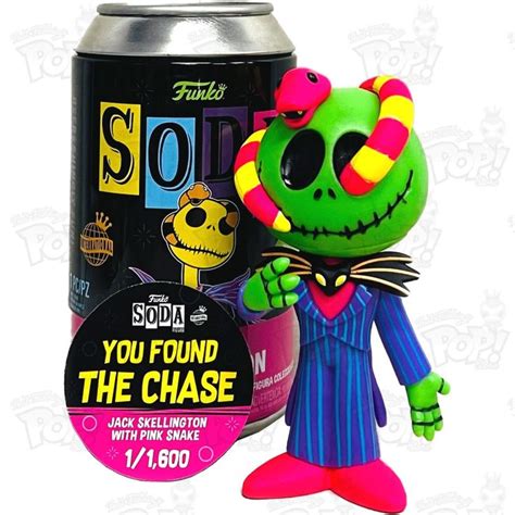 Nightmare Before Christmas Jack Skellington Black Light Soda Vinyl