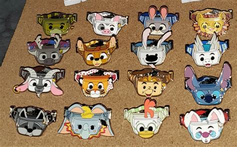 Disney Pins Fanntasy Fanny Pack Pins Complete Set Stitch Dumbo Sven