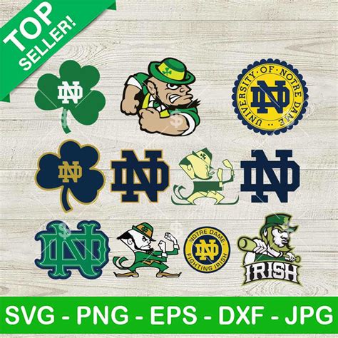 University Of Notre Dame Logo Svg Bundle Notre Dame Fighting Irish Svg