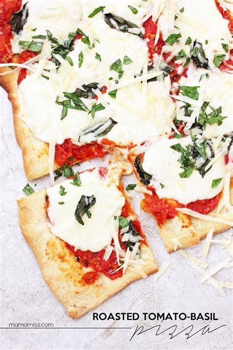 Roasted Tomato Basil Pizza Recipe Roasted Tomatoes Recipes