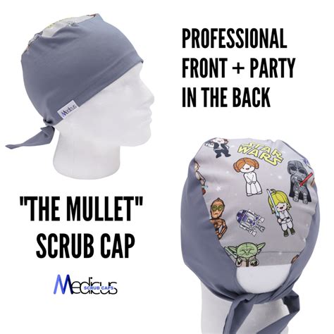 Mullet Version Make Your Own Custom Printed Scrub Cap Custom Scrub